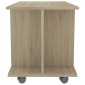 vidaXL Έπιπλο Τηλεόρασης με Ρόδες Sonoma Δρυς 80x40x40 εκ. Μοριοσανίδα
