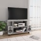 vidaXL Έπιπλο TV με Ρόδες Γκρι Σκυροδέματος 80x40x40 εκ. Μοριοσανίδα