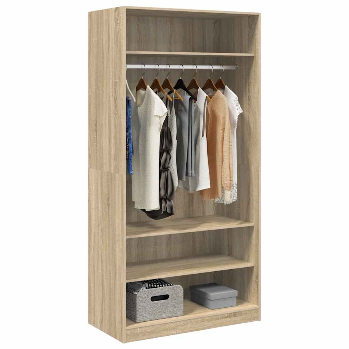 vidaXL Ντουλάπα Χρώμα Sonoma Δρυς 100 x 50 x 200 εκ. από Μοριοσανίδα