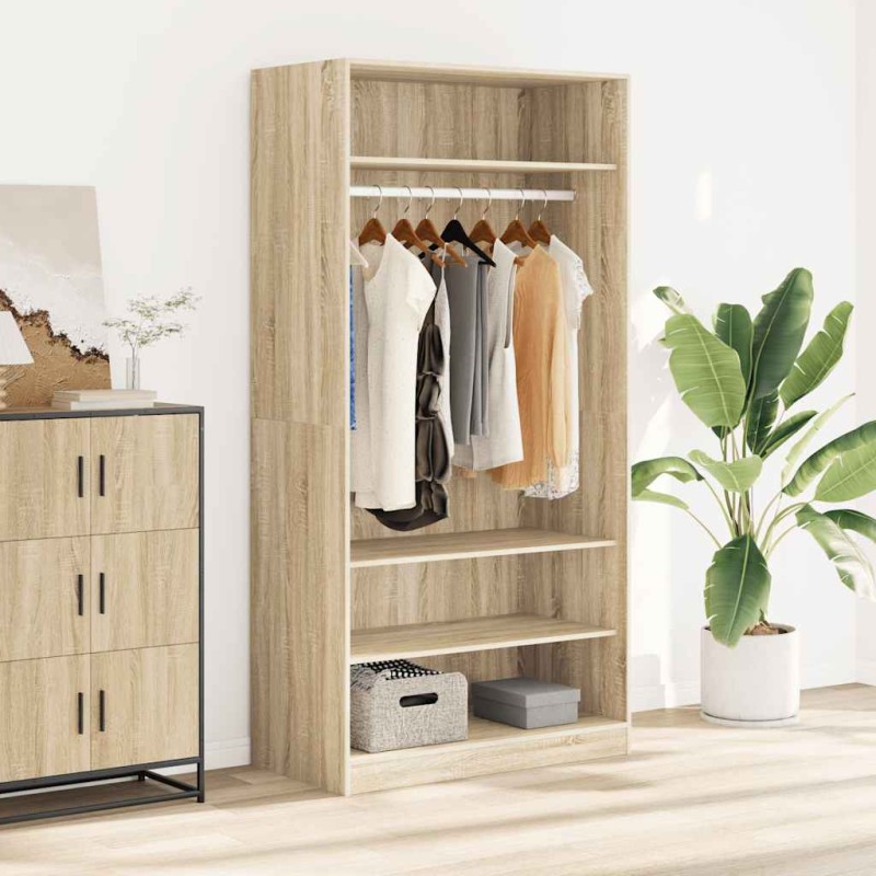 vidaXL Ντουλάπα Χρώμα Sonoma Δρυς 100 x 50 x 200 εκ. από Επεξ. Ξύλο