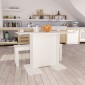 vidaXL Τραπεζαρία Λευκή 110 x 60 x 75 εκ. από Μοριοσανίδα