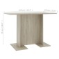 vidaXL Τραπεζαρία Sonoma Δρυς 110 x 60 x 75 εκ. από Μοριοσανίδα