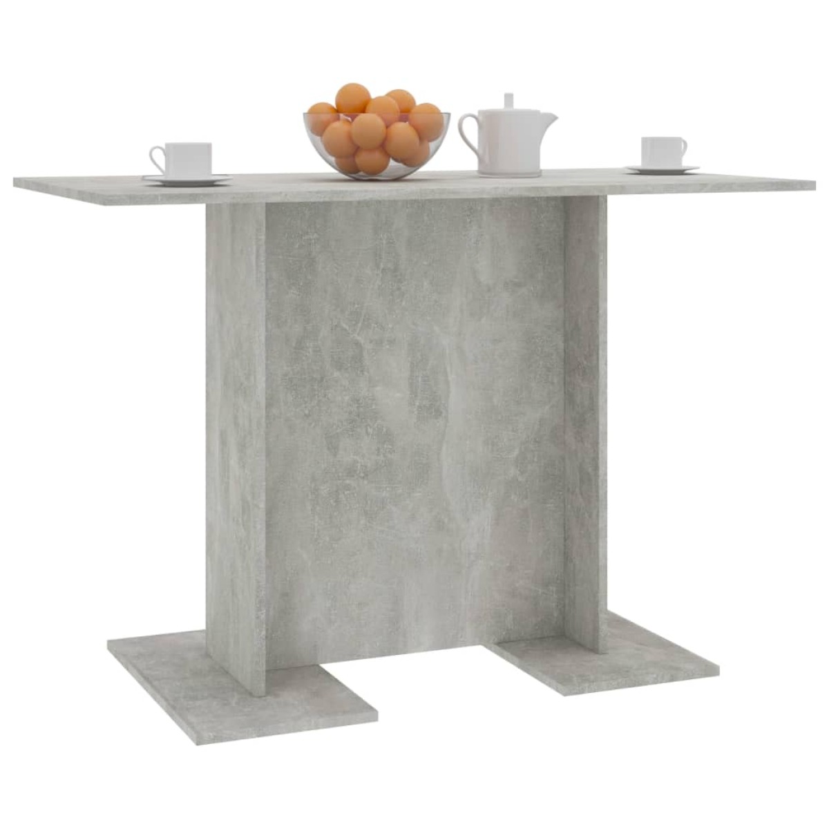 vidaXL Τραπεζαρία Γκρι του Σκυροδέματος 110x60x75 εκ. από Μοριοσανίδα