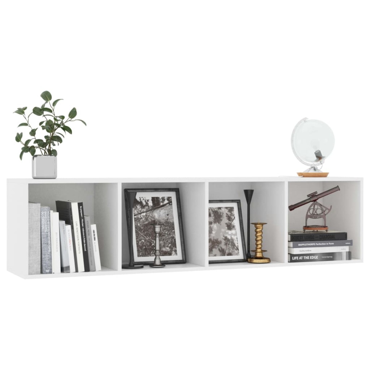 vidaXL Βιβλιοθήκη/Έπιπλο Τηλεόρασης Λευκό 143 x 30 x 36 εκ.
