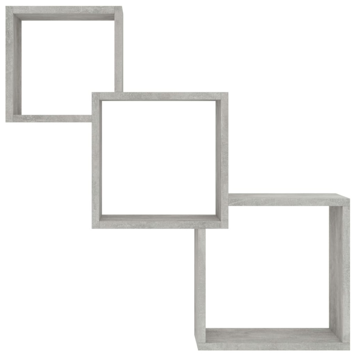 vidaXL Ράφια Κύβοι Τοίχου Γκρι Σκυροδέματος 84,5x15x27 εκ. Μοριοσανίδα