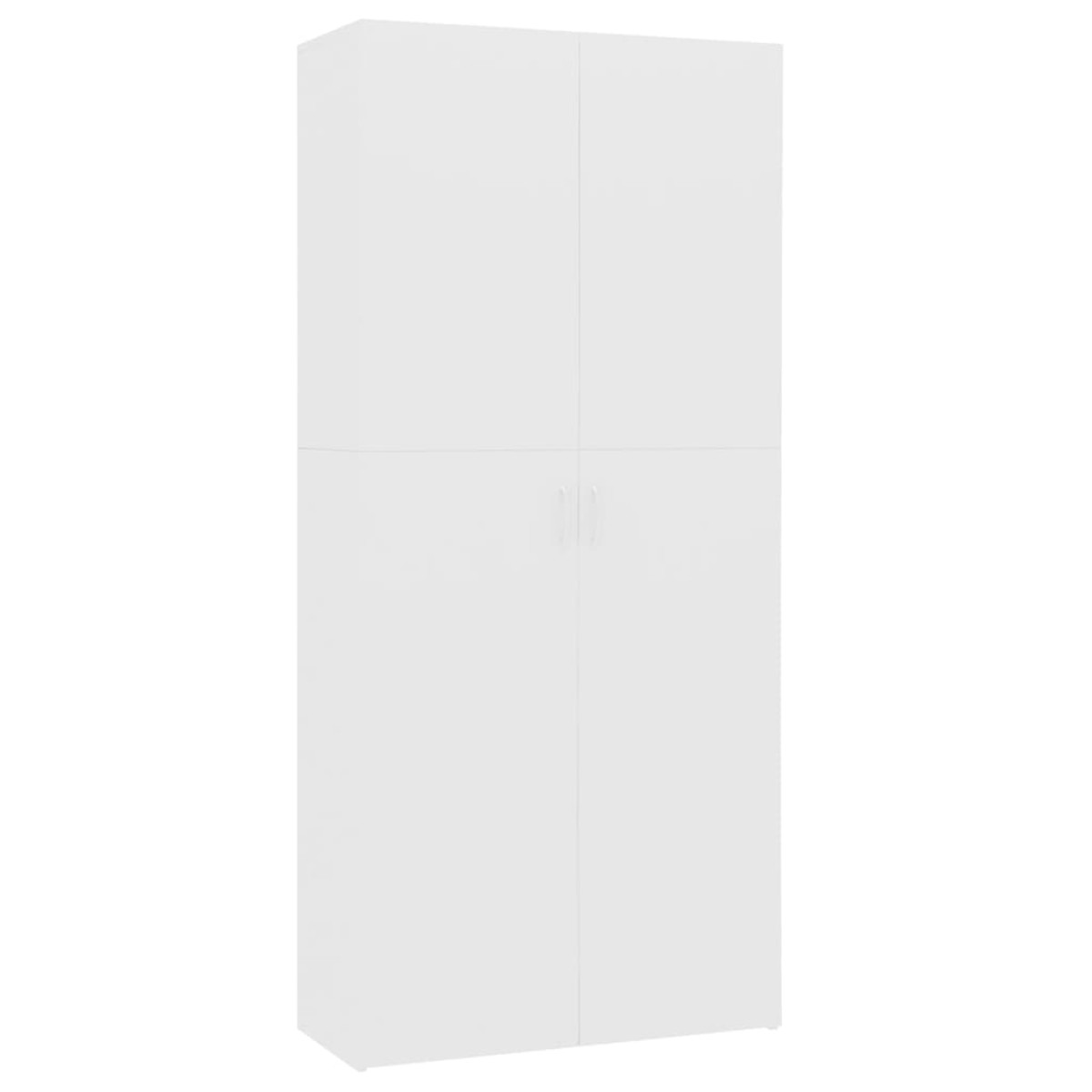 vidaXL Παπουτσοθήκη Λευκή 80 x 35,5 x 180 εκ. από Μοριοσανίδα