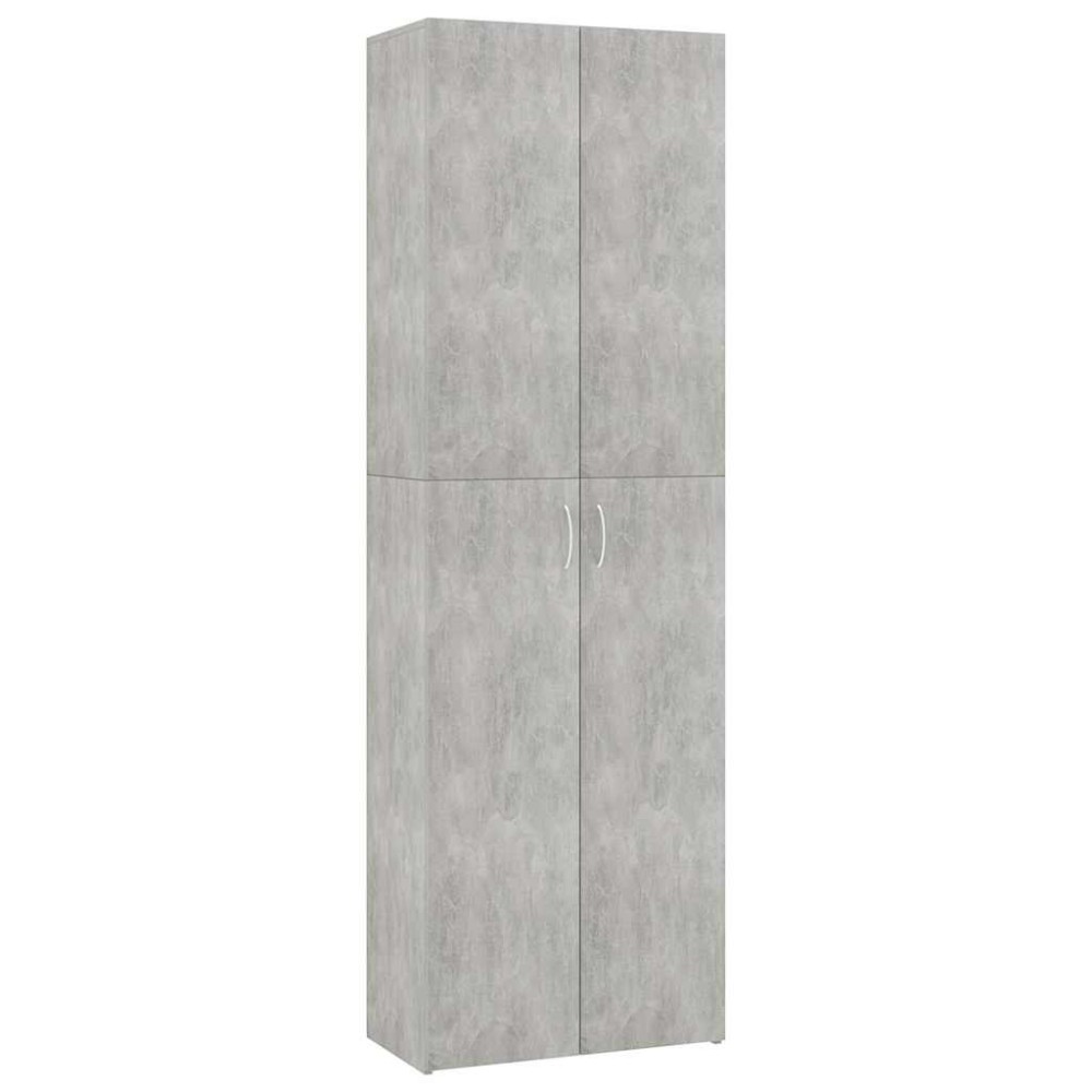 vidaXL Ντουλάπα Γραφείου Γκρι Σκυροδέματος 60x32x190 εκ. Επεξ. Ξύλο