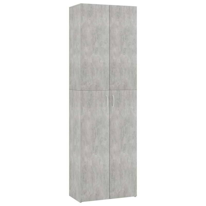 vidaXL Ντουλάπα Γραφείου Γκρι Σκυροδέματος 60x32x190 εκ. Επεξ. Ξύλο