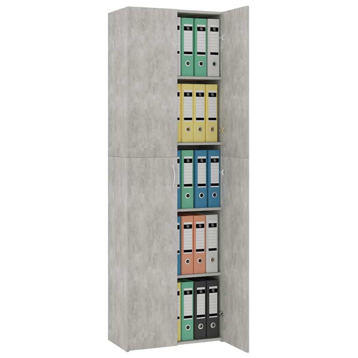 vidaXL Ντουλάπα Γραφείου Γκρι Σκυροδέματος 60x32x190 εκ. Μοριοσανίδα