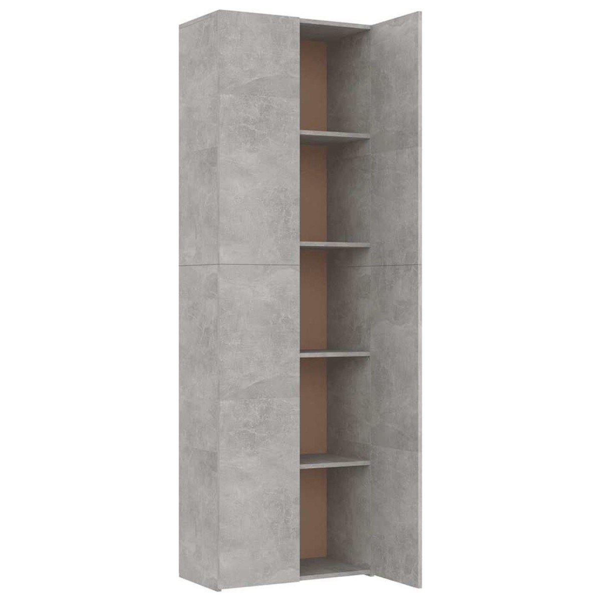 vidaXL Ντουλάπα Γραφείου Γκρι Σκυροδέματος 60x32x190 εκ. Μοριοσανίδα
