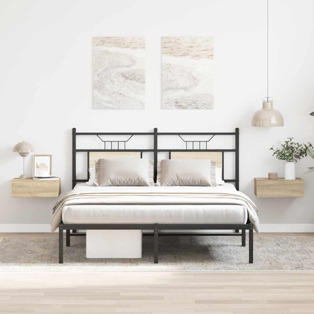 vidaXL Κομοδίνα Κρεμαστά 2 τεμ. Sonoma Δρυς 40x30x15εκ. από Επεξ. Ξύλο