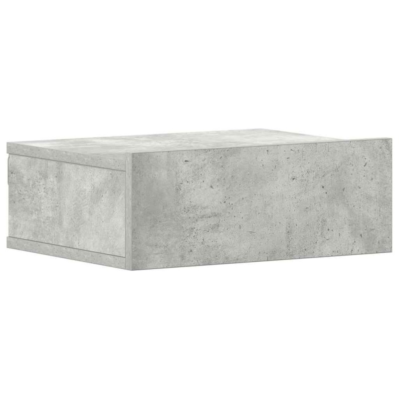 vidaXL Κομοδίνο Κρεμαστό Γκρι Σκυροδέματος 40x30x15 εκ. από Επεξ. Ξύλο