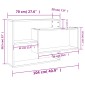 vidaXL Ραφιέρα Τοίχου Γκρι Σκυροδέματος 104x20x58,5 εκ. Μοριοσανίδα