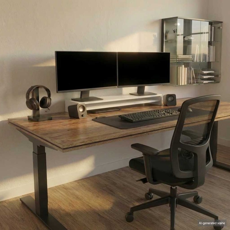 vidaXL Βάση Οθονών Λευκή 100 x 24 x 13 εκ. από Επεξ. Ξύλο