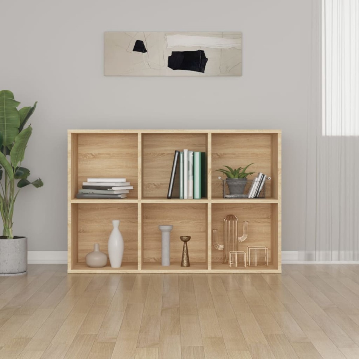 vidaXL Ραφιέρα / Βιβλιοθήκη Sonoma Δρυς 66x30x97,8 εκ. από Μοριοσανίδα