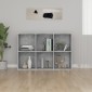 vidaXL Ραφιέρα/Βιβλιοθήκη Γκρι Σκυροδέματος 66x30x97,8 εκ. Μοριοσανίδα
