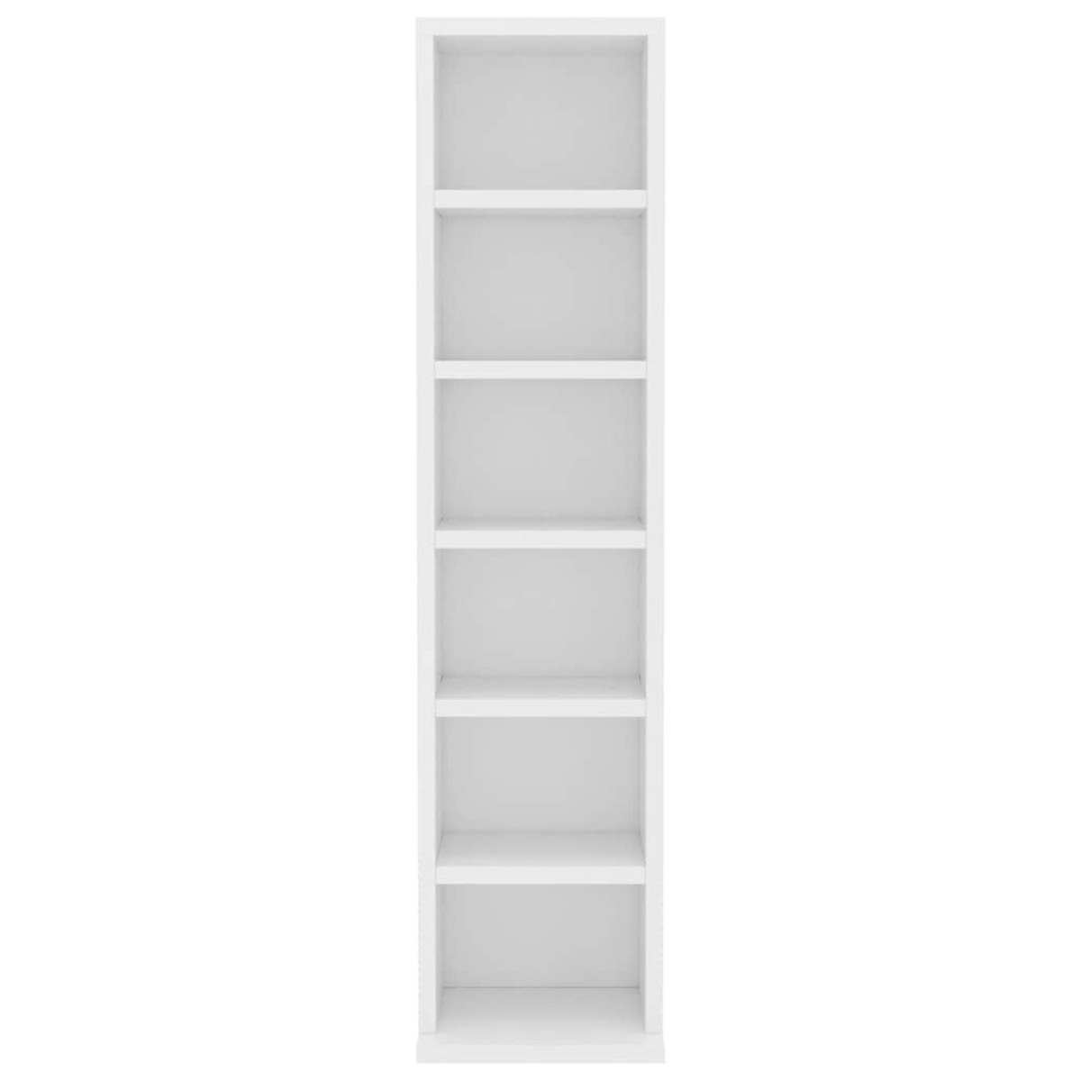 vidaXL Έπιπλο για CD Λευκό 21 x 20 x 88 εκ. από Επεξεργασμένο Ξύλο