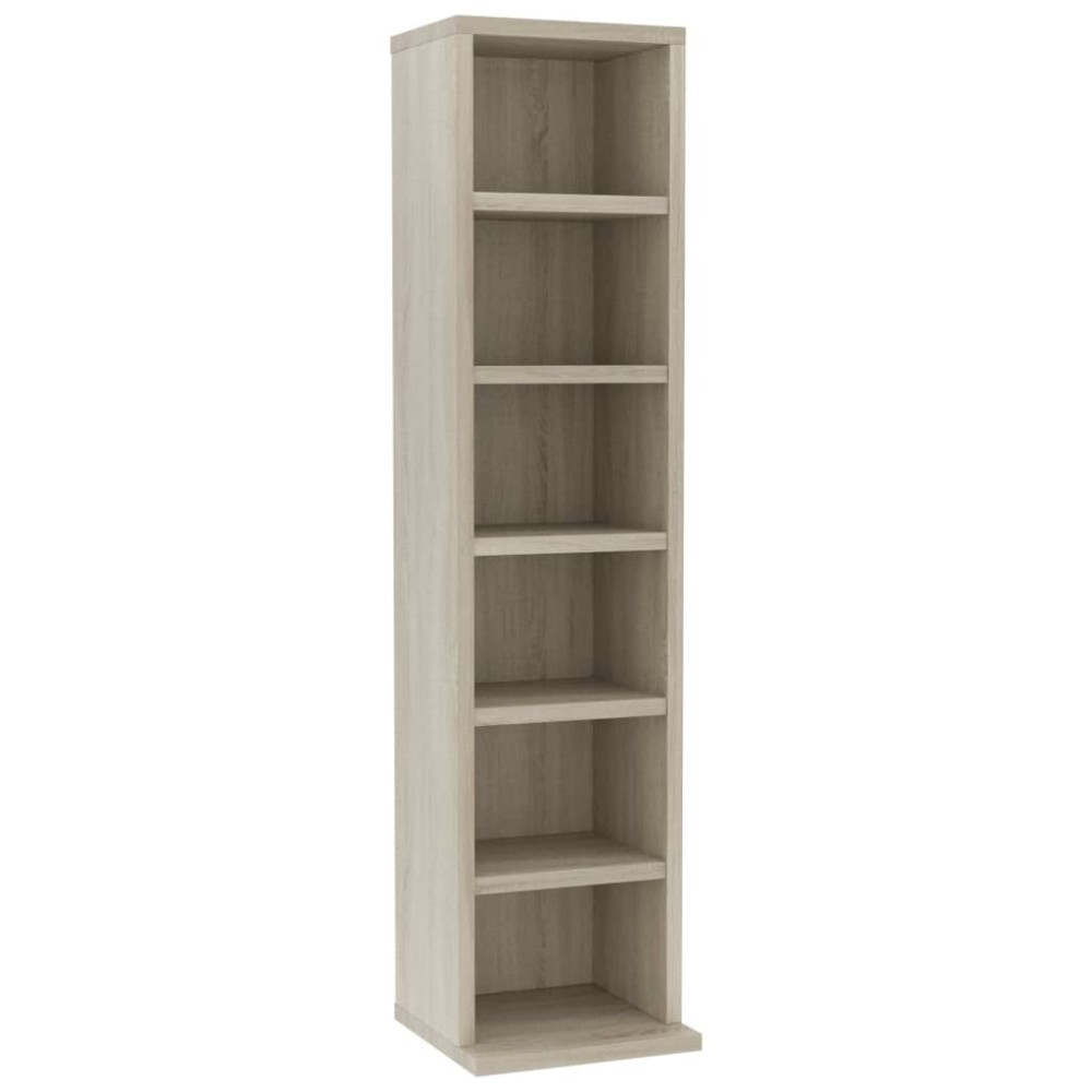 vidaXL Έπιπλο για CD Sonoma Δρυς 21 x 20 x 88 εκ. Επεξεργασμένο Ξύλο
