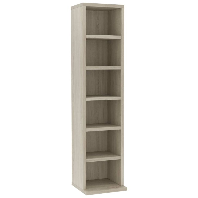 vidaXL Έπιπλο για CD Sonoma Δρυς 21 x 20 x 88 εκ. Επεξεργασμένο Ξύλο