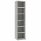vidaXL Έπιπλο για CD Γκρι Σκυροδέματος 21x20x88 εκ. Επεξεργασμένο Ξύλο