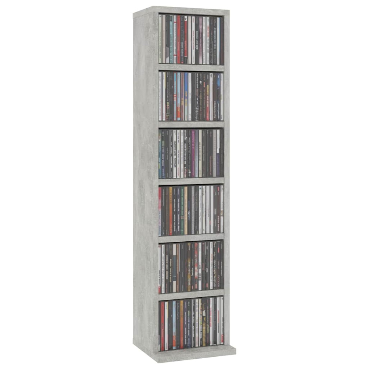vidaXL Έπιπλο για CD Γκρι Σκυροδέματος 21x20x88 εκ. Επεξεργασμένο Ξύλο