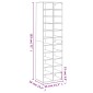 vidaXL Παπουτσοθήκη Λευκή 54 x 34 x 183 εκ. από Μοριοσανίδα