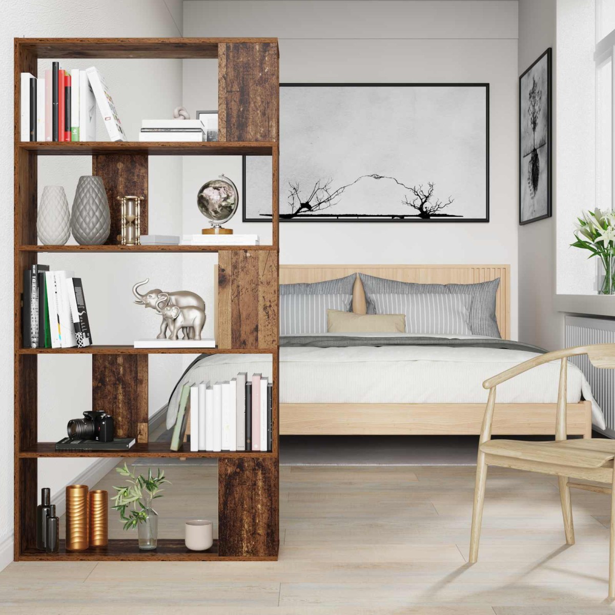 vidaXL Βιβλιοθήκη 80 x 24 x 159 εκ Επεξεργασμένο Ξύλο Παλιό ξύλο