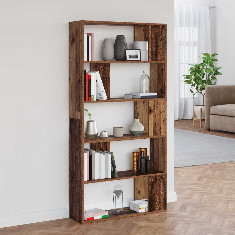 vidaXL Βιβλιοθήκη 80 x 24 x 159 εκ Επεξεργασμένο Ξύλο Παλιό ξύλο