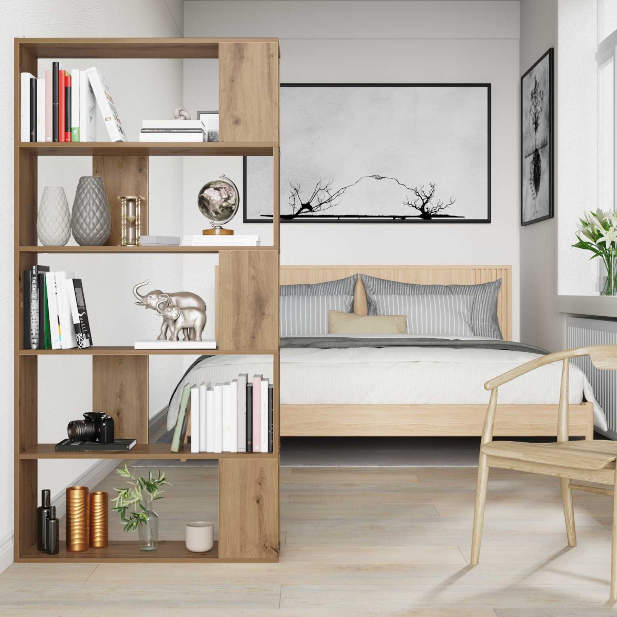 vidaXL Βιβλιοθήκη 80 x 24 x 159 εκ Επεξεργασμένο Ξύλο Artisan Oak