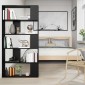 vidaXL Βιβλιοθήκη 80 x 24 x 159 εκ Επεξεργασμένο Ξύλο Μαύρη Οξυά