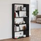 vidaXL Βιβλιοθήκη 80 x 24 x 159 εκ Επεξεργασμένο Ξύλο Μαύρη Οξυά