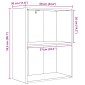 vidaXL Ράφι Βιβλίων 60 x 30 x 76.5 εκ Επεξεργασμένο Ξύλο Μαύρη Οξυά