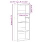 vidaXL Αυτόνομη Βιβλιοθήκη 60 x 30 x 151,5 εκ. Επεξεργασμένο Ξύλο
