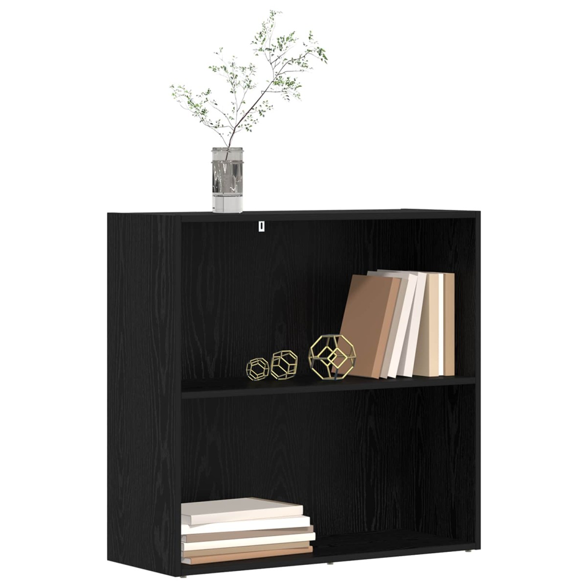 vidaXL Ράφι Βιβλίων 80 x 30 x 76,5 εκ Επεξεργασμένο Ξύλο Μαύρη Οξυά