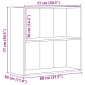 vidaXL Ράφι Βιβλίων 80 x 30 x 76,5 εκ Επεξεργασμένο Ξύλο Μαύρη Οξυά