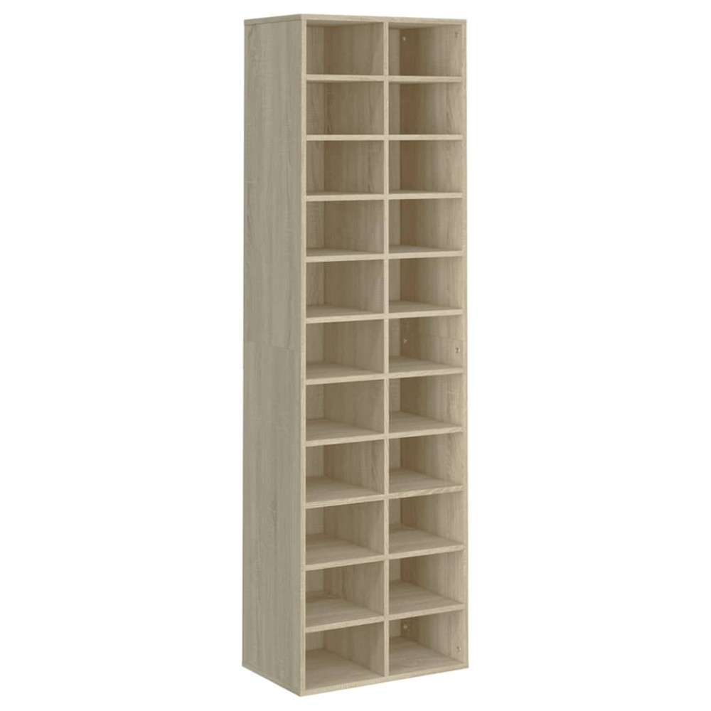 vidaXL Παπουτσοθήκη Sonoma Δρυς 54 x 34 x 183 εκ. Επεξεργασμένο Ξύλο