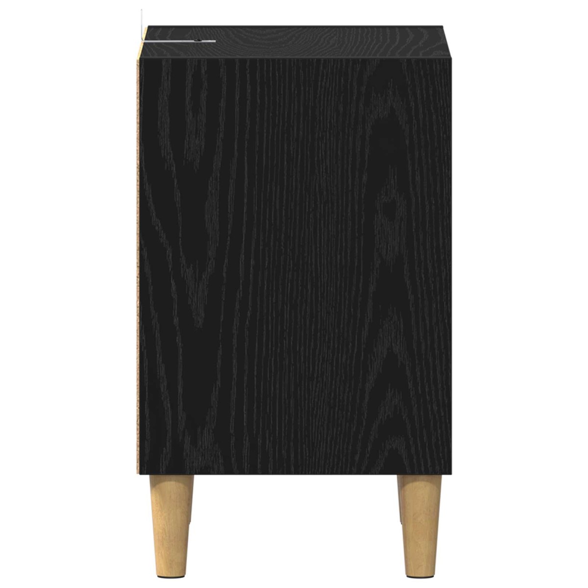 vidaXL Ντουλάπι κρεβατιού Μαύρη Οξυά 40 x 30 x 50 cm