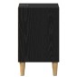 vidaXL Ντουλάπι κρεβατιού Μαύρη Οξυά 40 x 30 x 50 cm