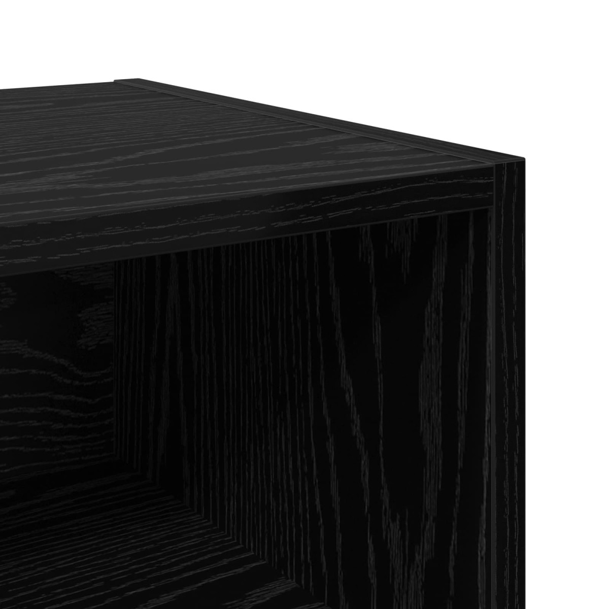 vidaXL Ντουλάπι κρεβατιού Μαύρη Οξυά 40 x 30 x 50 cm
