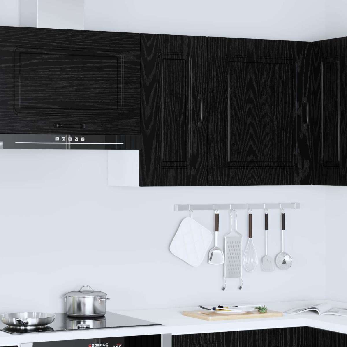 vidaXL Πάνελ πλυντηρίου πιάτων Kalmar Μαύρη Οξυά 30 x 31 x 60 εκ