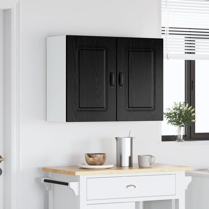 vidaXL Πάνελ πλυντηρίου πιάτων Kalmar Μαύρη Οξυά 80 x 31 x 60 εκ