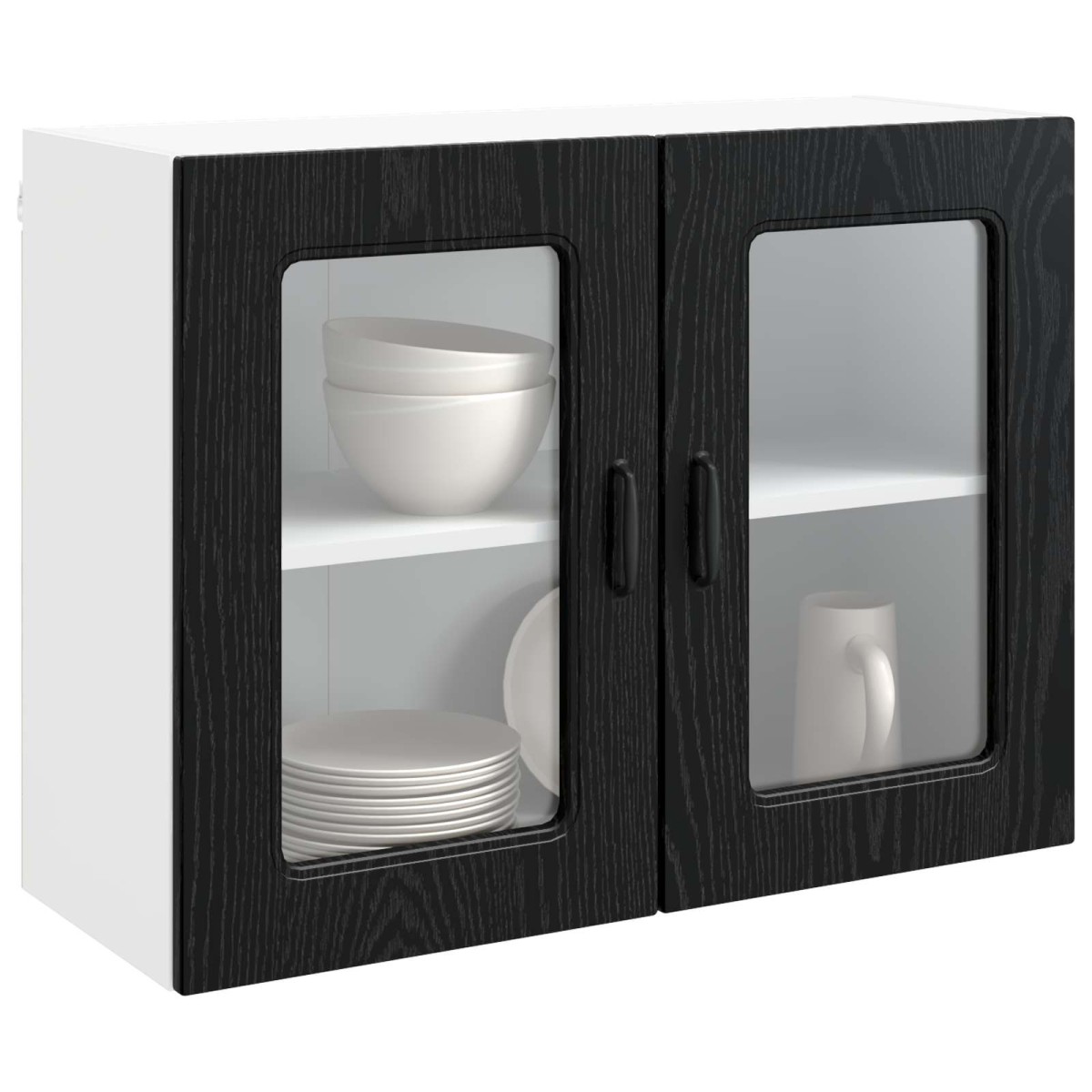 vidaXL Πάνελ πλυντηρίου πιάτων Kalmar Μαύρη Οξυά 80 x 31 x 60 εκ