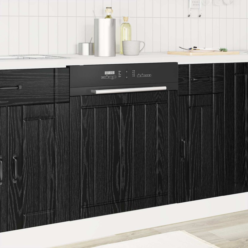 vidaXL Πάνελ πλυντηρίου πιάτων LUCCA Μαύρη Δρυς 60 x 1,5 x 57 εκ