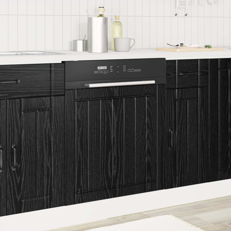 vidaXL Πάνελ πλυντηρίου πιάτων LUCCA Μαύρη Δρυς 60 x 1,5 x 57 εκ