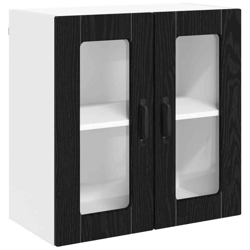 vidaXL Ραφιέρα τοίχου LUCCA Μαύρη Δρυς 60 x 31 x 60 εκ.