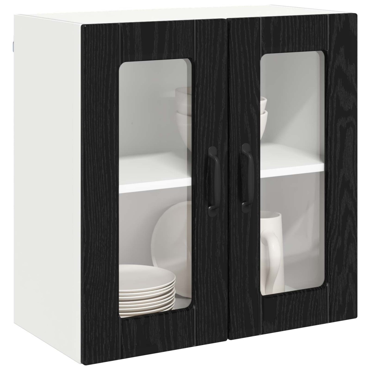 vidaXL Ραφιέρα τοίχου LUCCA Μαύρη Δρυς 60 x 31 x 60 εκ.