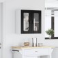 vidaXL Ραφιέρα τοίχου LUCCA Μαύρη Δρυς 60 x 31 x 60 εκ.