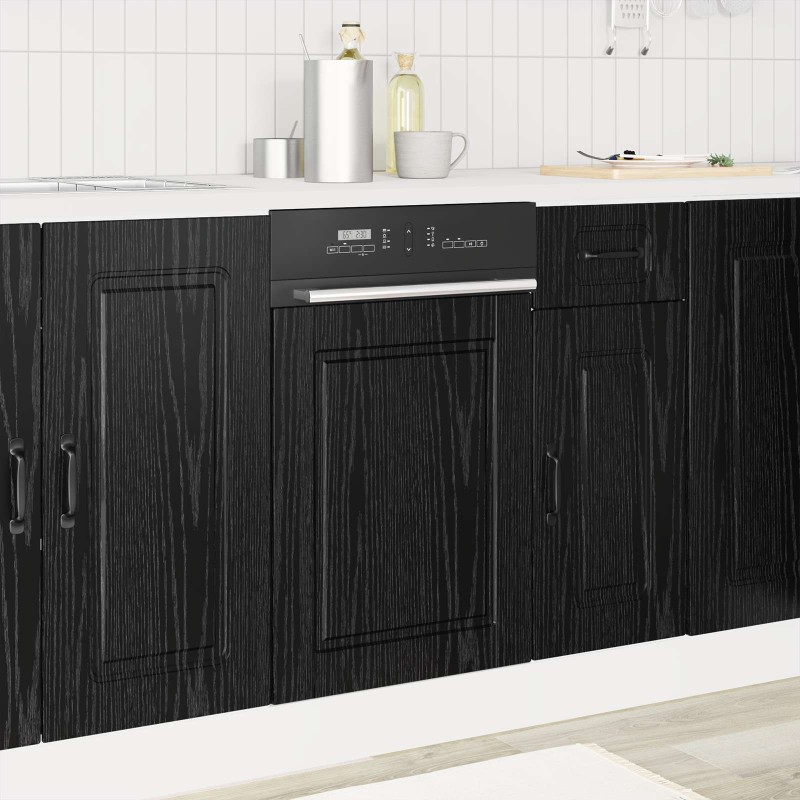 vidaXL Πάνελ πλυντηρίου πιάτων PORTO Μαύρη Οξυά 45 x 1,5 x 57 εκ