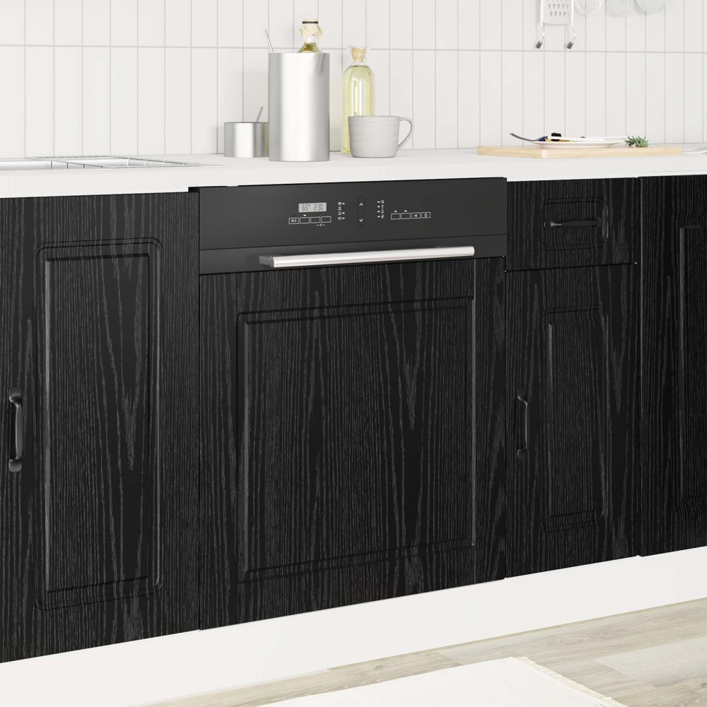 vidaXL Πάνελ πλυντηρίου πιάτων PORTO Μαύρη Οξυά 60 x 1,5 x 57 εκ