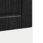 vidaXL Πάνελ πλυντηρίου πιάτων PORTO Μαύρη Οξυά 60 x 1,5 x 57 εκ